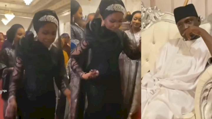 Groom spotted deep in thought as his bride scatters dance floor during wedding reception (Video)