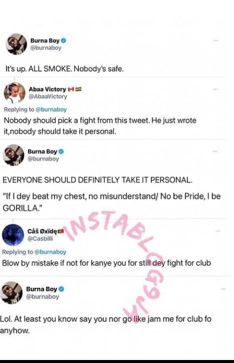 'No be pride, I be Gorilla' - Singer, Burna Boy continues to brag about his Grammy Award.