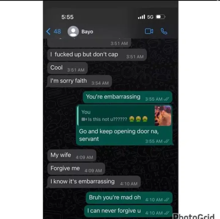 'I get pikin for outside?' - Davido's cousin, B-Red shades him in alleged leaked chat with wife, Faith