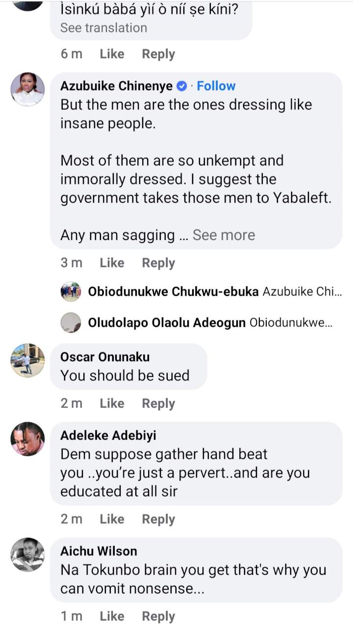 Man dragged for filth after taking photo of a lady and calling on the government to introduce mode of dressing for women
