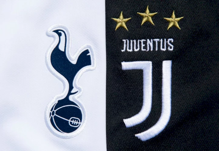 The Tottenham Hotspur and Juventus Club Badges