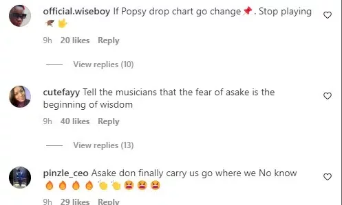 'Wiz dey fear to drop' - Netizens react as Asake's songs take up first twelve spots on top 100 chart