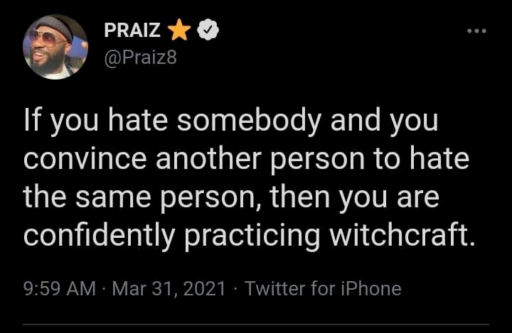 “How to detect if you are practicing witchcraft” – Singer, Praiz