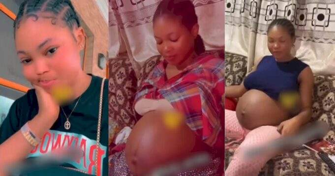 Student shares her shocking 'before and during ASUU strike' transformation as she's set to welcome a child (video)
