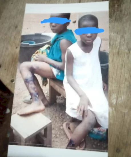 Father arrested for allegedly brutalising his children with hammer, knives, and iron rod (photos)