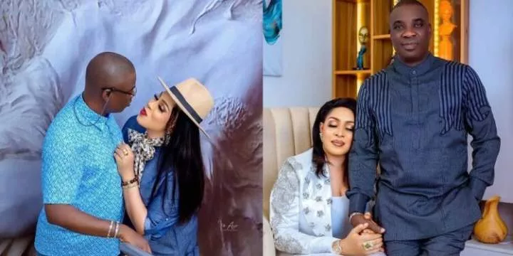 "No real man will turn down his partner like this in public" - Netizens reacts as Kwam 1 rejects kiss from wife publicly (Video)