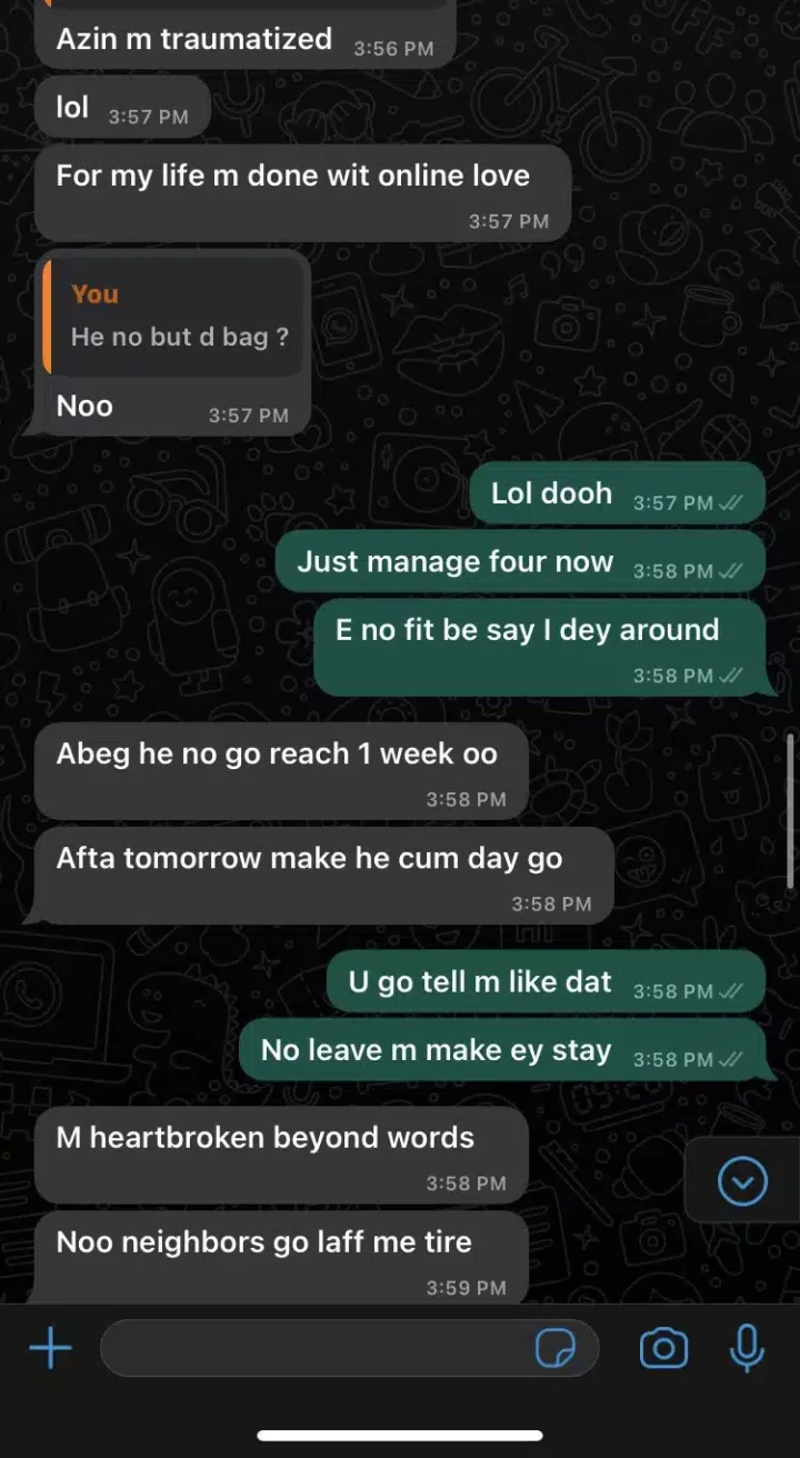 'I am heartbroken' - Nigerian lady cries out after inviting online boyfriend to her house for the first time