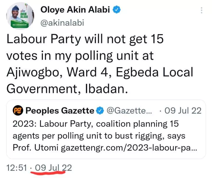 Akin Alabi called out as Labour Party wins in his polling unit months after he said 'Labour Party will not get 15 votes in my polling unit'