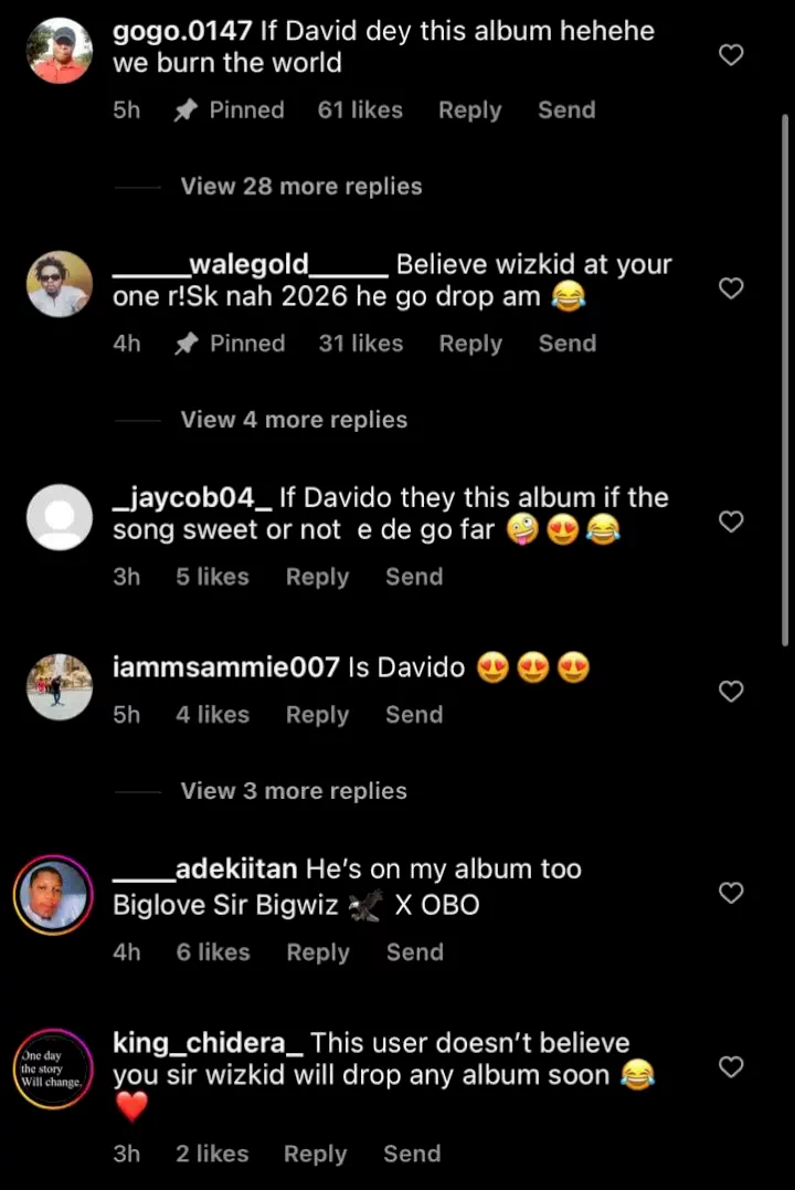 'Davido will be on it' - Speculations as Wizkid announces new album