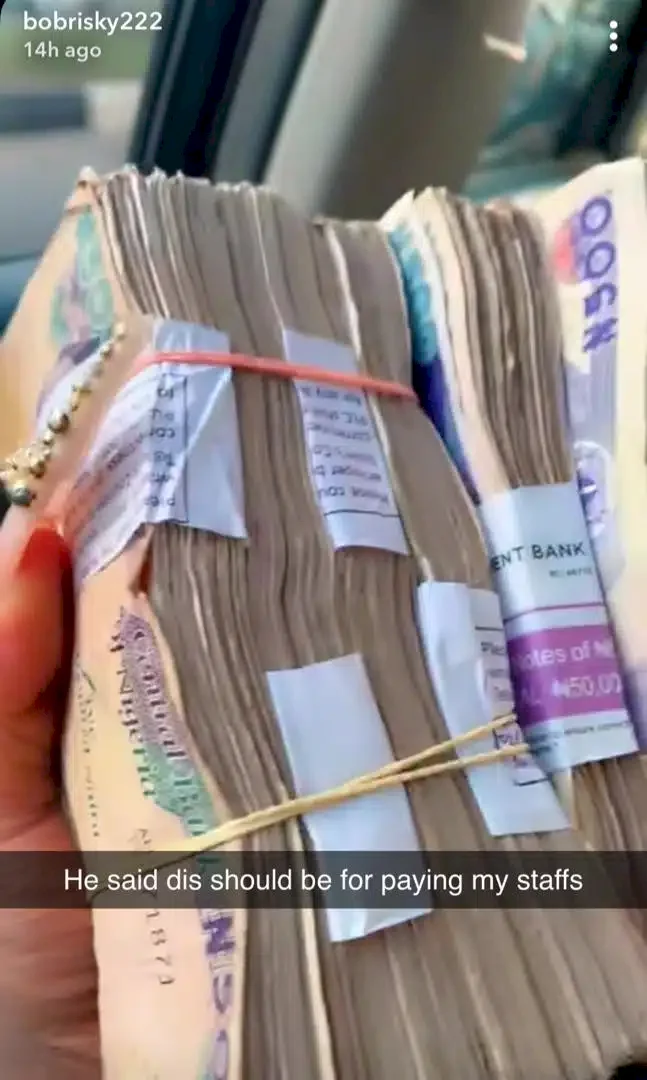 'A man I don't have kids for gives me N3M monthly for feeding, others' - Bobrisky brags, flaunts cash (Video)