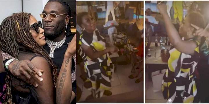 Moment Burna Boy's Mum Steals Show; Rocks To Son's Music At Christmas Party [Video]