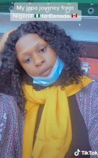 I'll continue to pray for Nigeria from here - Young lady says as she relocates to Canada (Video)