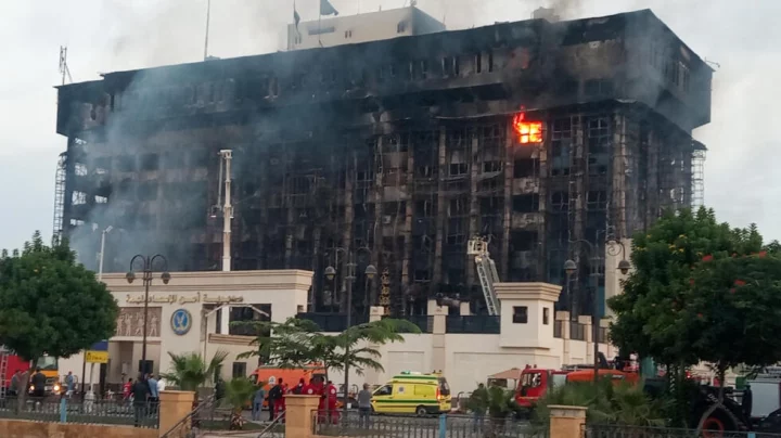 38 injured in fire at Egyptian Police Headquarters