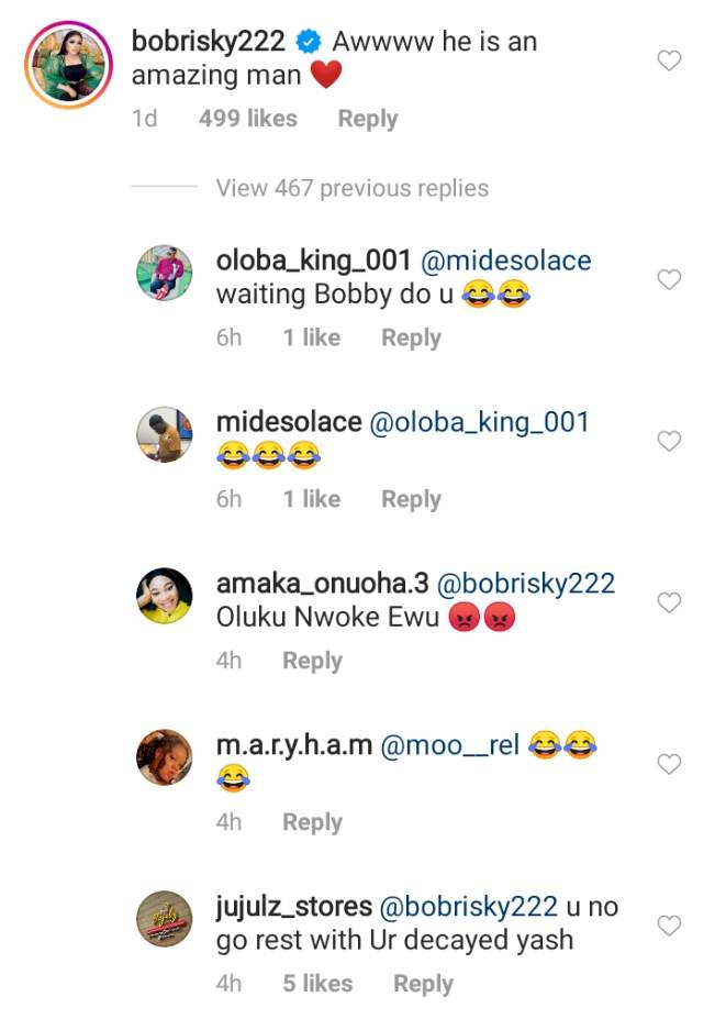Nigerians drag Bobrisky to filth over his comment on Mercy Aigbe's marriage to a married man with four kids