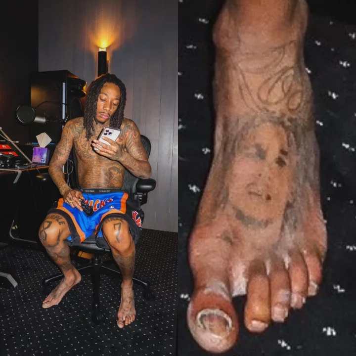 Wiz Khalifa's toes become topic of conversation on Twitter after he shared new photos