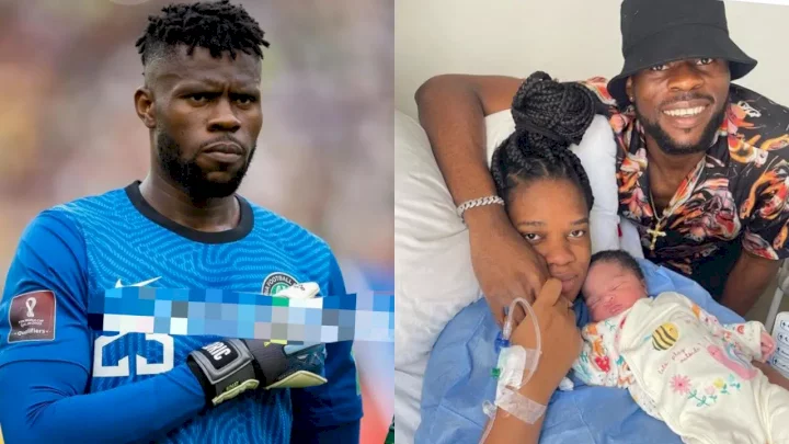 Super Eagles goalkeeper, Francis Uzoho welcomes baby girl with wife