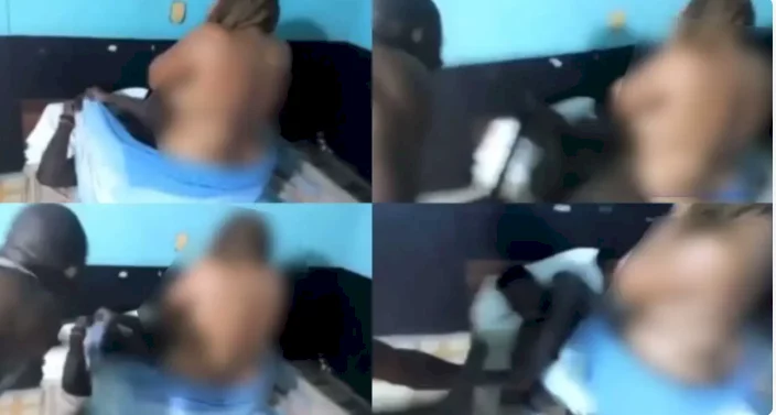 Man catches wife sleeping with her male colleague in their home (video)