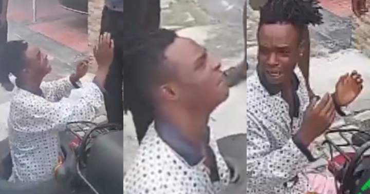 Alleged phone thief caught after he used his picture as WhatsApp DP on a phone he stole (Video)