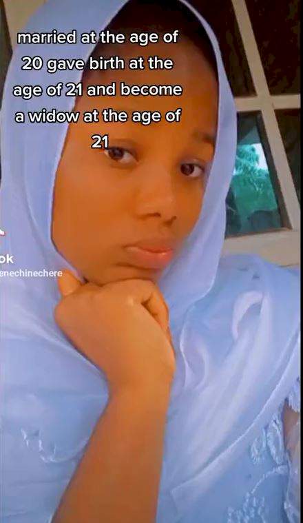 'Who am I to question God?' - Nigerian lady who married at 20 mourns as she becomes widow at 21 (Video)