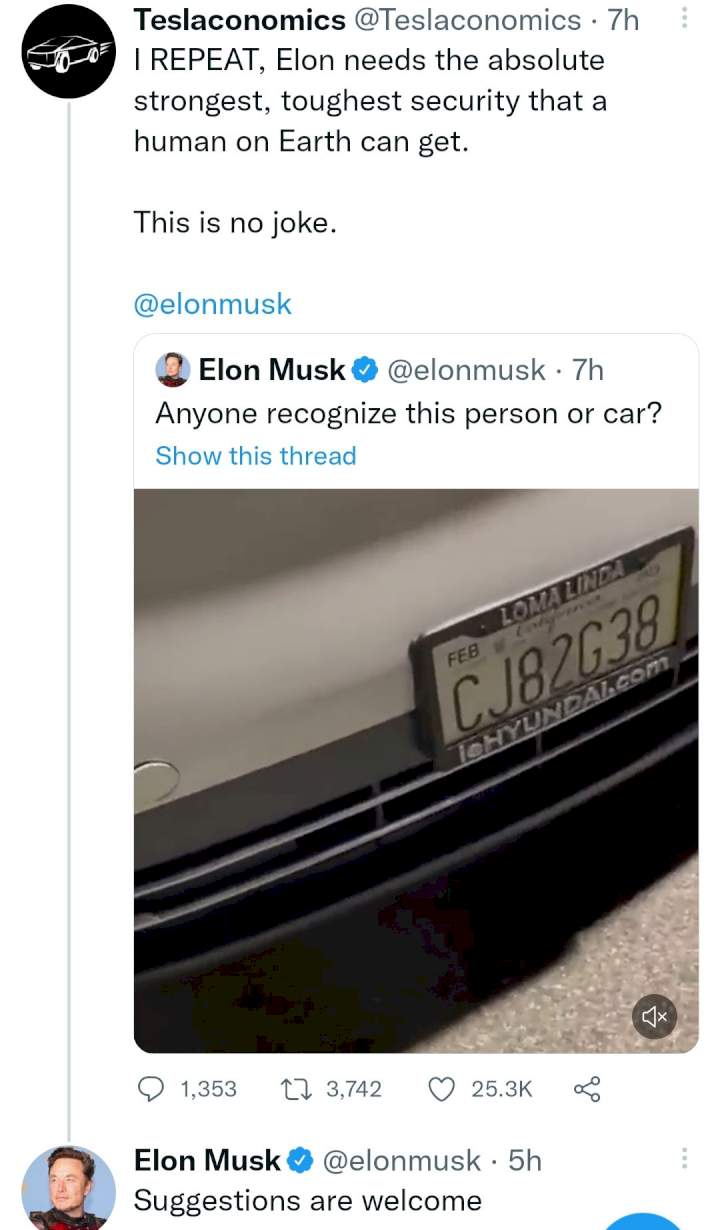 Elon Musk says 