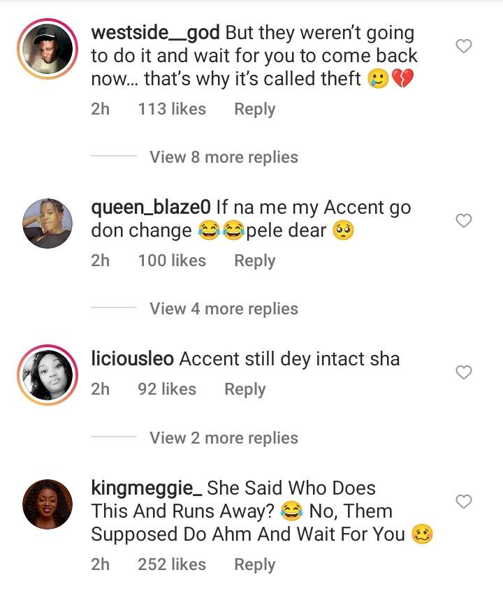 Lillian Afegbai in pains after hoodlums stole her car's side mirror in Lagos (Video)