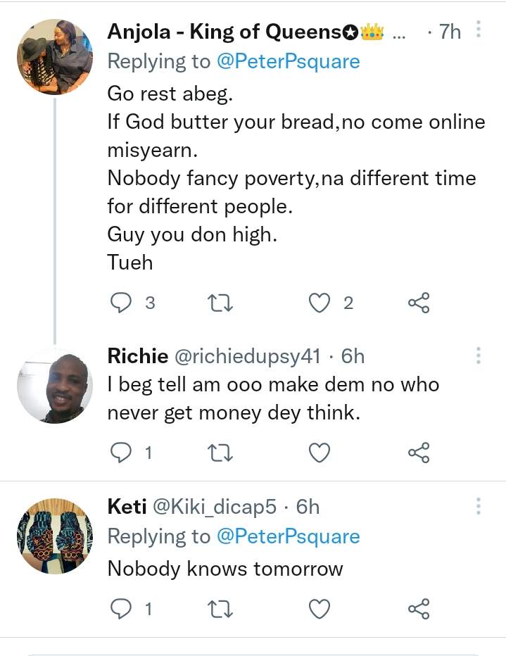'I am allergic to poverty' - Peter Okoye declares; netizens react
