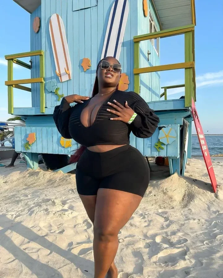 'Chubby are the best' reactions as Big Mama share are beachside photos