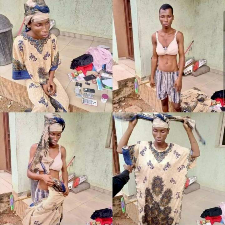 Man stripped down to his underwear after he entered RCCG Church disguised as a woman