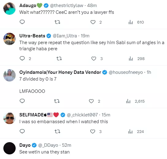 Nigerians react to trending video of BBNaija All Stars Housemates woefully failing basic education questions during a quiz
