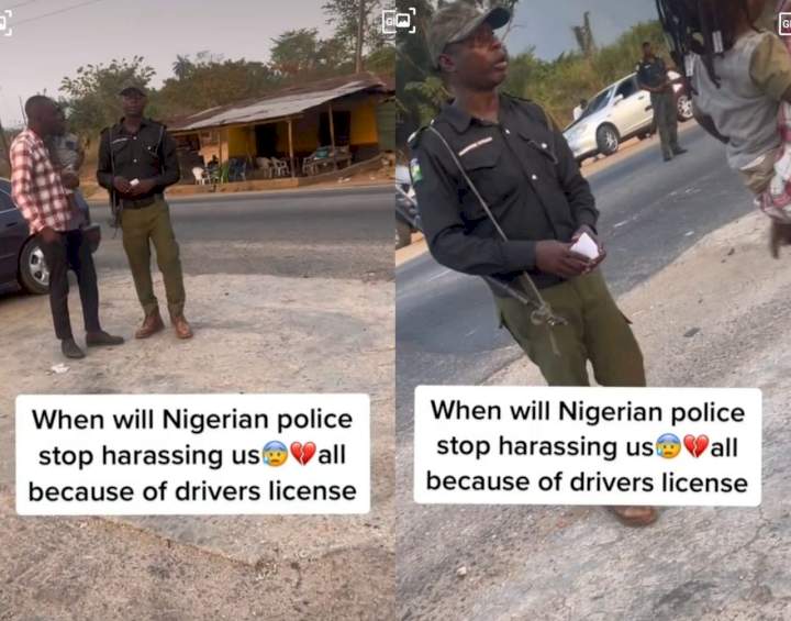 Debate ensues as motorist insists on going home to get his driver's license after he was arrested for driving without one (video)