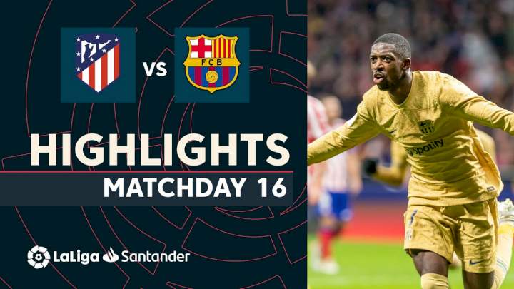 Atletico Madrid 0 - 1 Barcelona (Jan-08-2023) LaLiga Santander Highlights