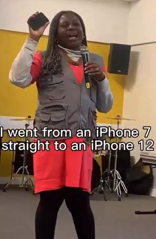 'I have never used new phone' - Woman gives testimony in church after husband gifted her new iPhone (Video)
