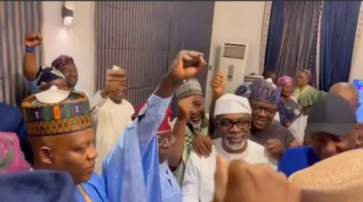 President-elect Bola Tinubu and his supporters celebrate after he was declared winner of the 2023 Presidential election (photos/video)