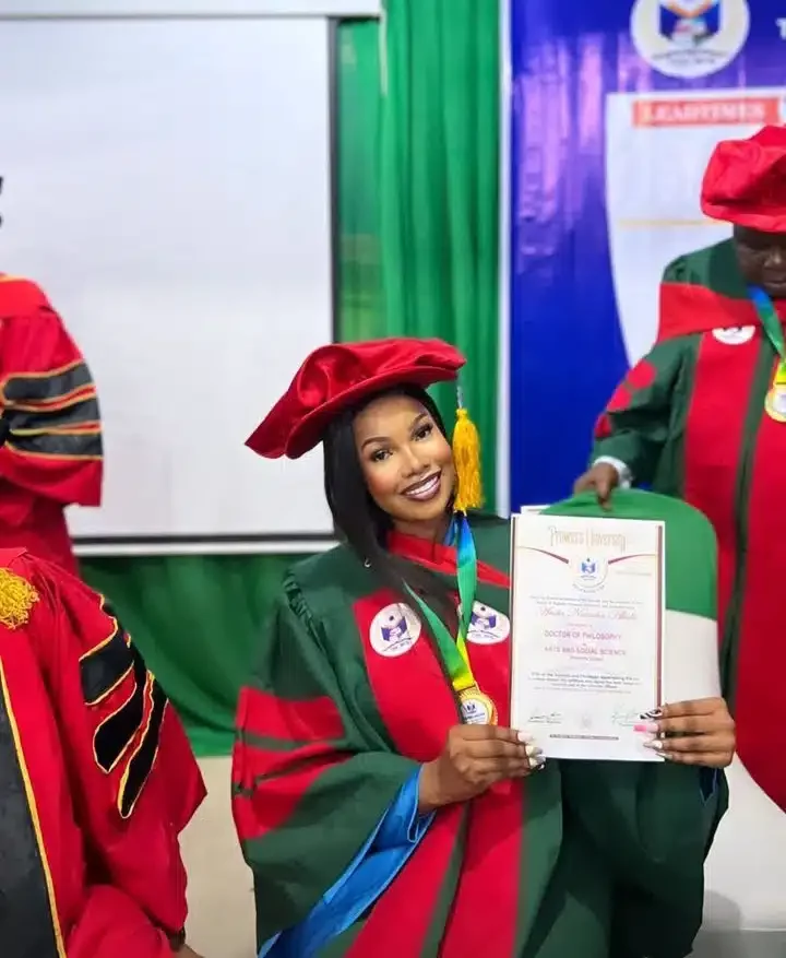 'Dr Tacha' - Tacha announces new title as she bags honorary doctorate degree