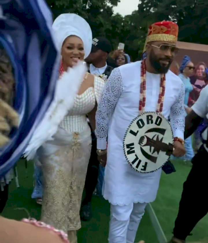 Photos and videos from actors 'Peggy Ovire and Frederick Leonard's' traditional wedding