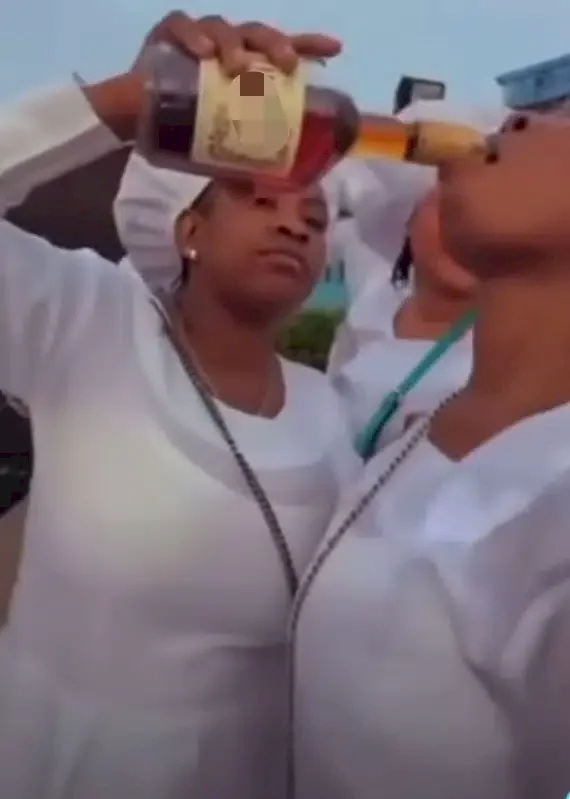Mixed reactions as church members are spotted knocking back alcoholic drinks (Video)