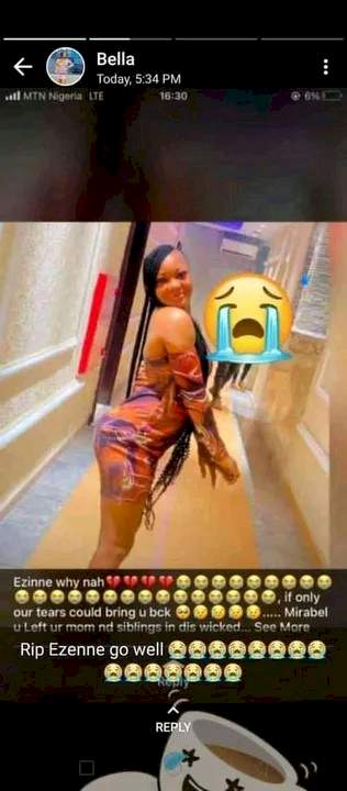 Nigerian lady found dead in a hotel in Ebonyi state with her private part allegedly missing 