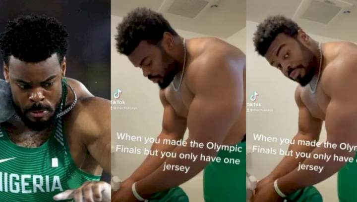 Nigeria's shot put athlete, Enekwechi cries out after he had to wash his jersey to reuse it for the Tokyo Olympics final (Video)
