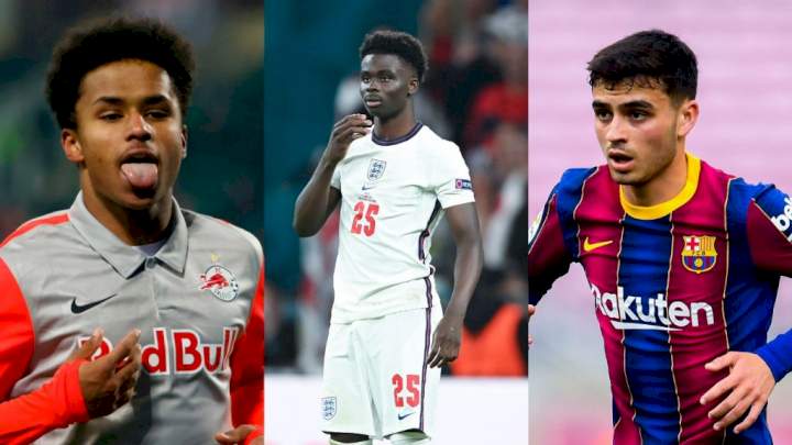 Saka, Adeyemi, Pedri, others make 80-man shortlist for 2021 Golden Boy Award (Full list)