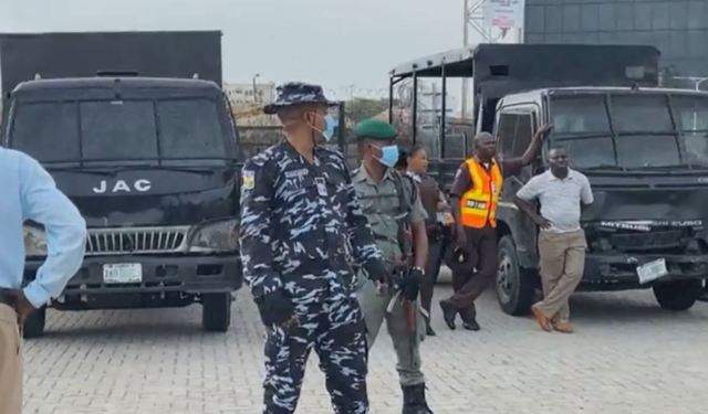 Breaking: Two persons reportedly arrested during EndSARS Memorial this morning (Video)