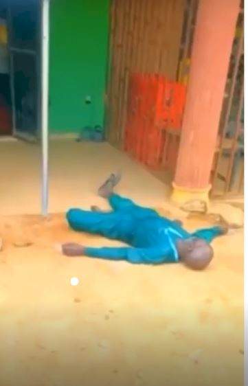 Man collapses after losing N200k loan to a bet (Video)