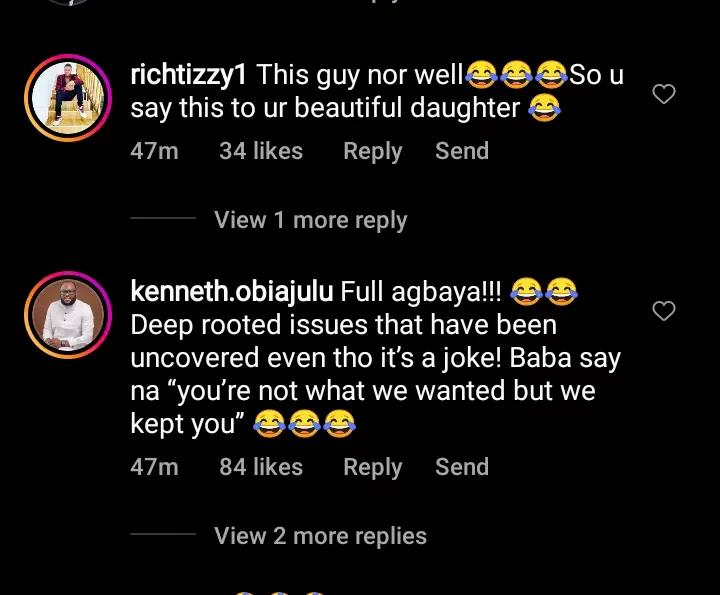 'You're not what we wanted but we kept you' - Mark Angel's humorous response to daughter's complaint intrigues netizens (Video)