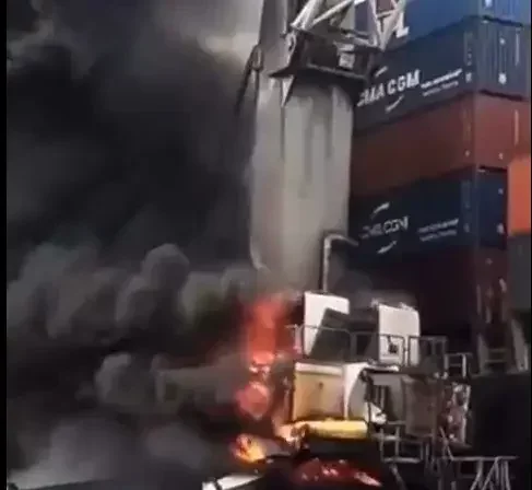 Millions of naira lost as Lagos port catches fire