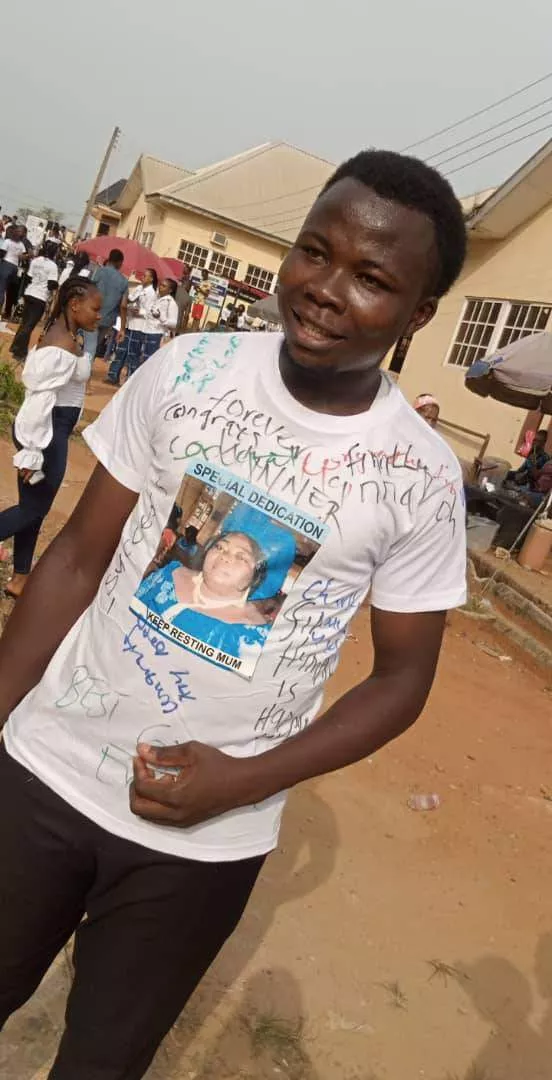 'Your dream for me has been achieved, but you are no more to witness it' - Young man pays tribute to his late mother as he signs out from polytechnic