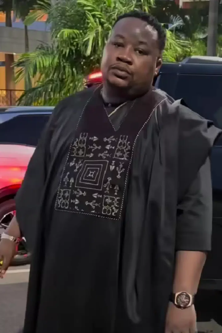 Fans react as Cubana Chief Priest flaunts N1.5M Agbada and N1M designer shoes (Video)