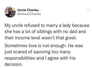 Man Reveals Why His Uncle Refused To Marry A Lady
