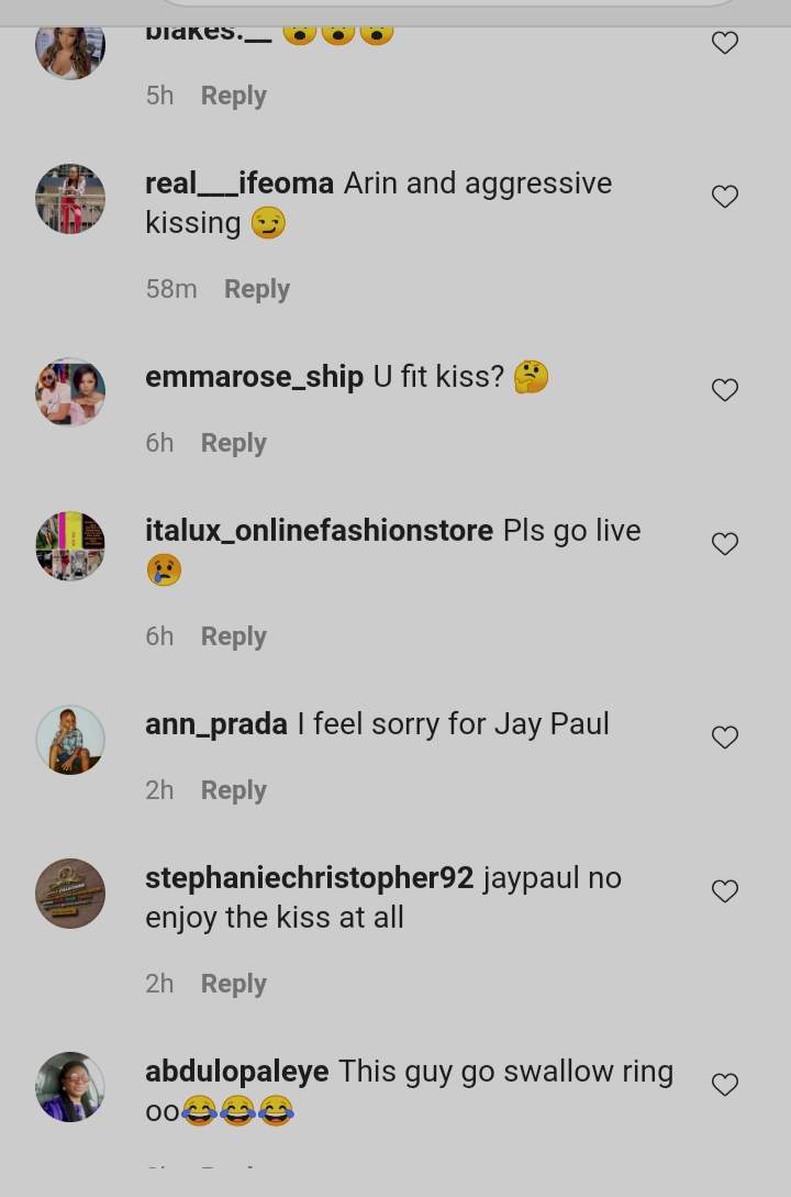 'Arin and aggressive kissing' - Reactions as she kisses Jaypaul (Video)