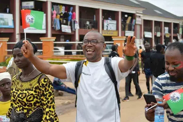 Peter Obi's lookalike spotted at Obidients' rally in Jos