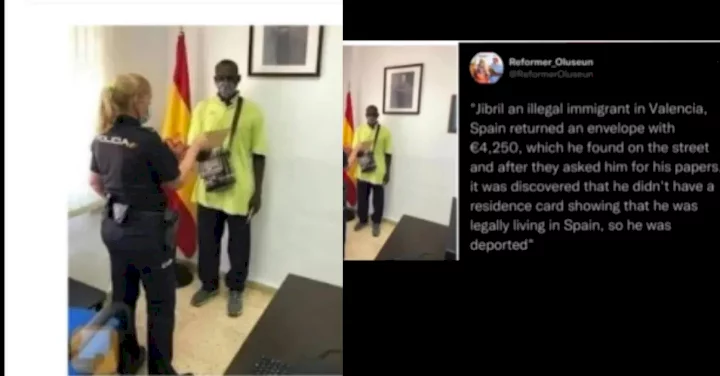 Illegal immigrant reportedly deported after returning N3.5 million he found on the street of Spain
