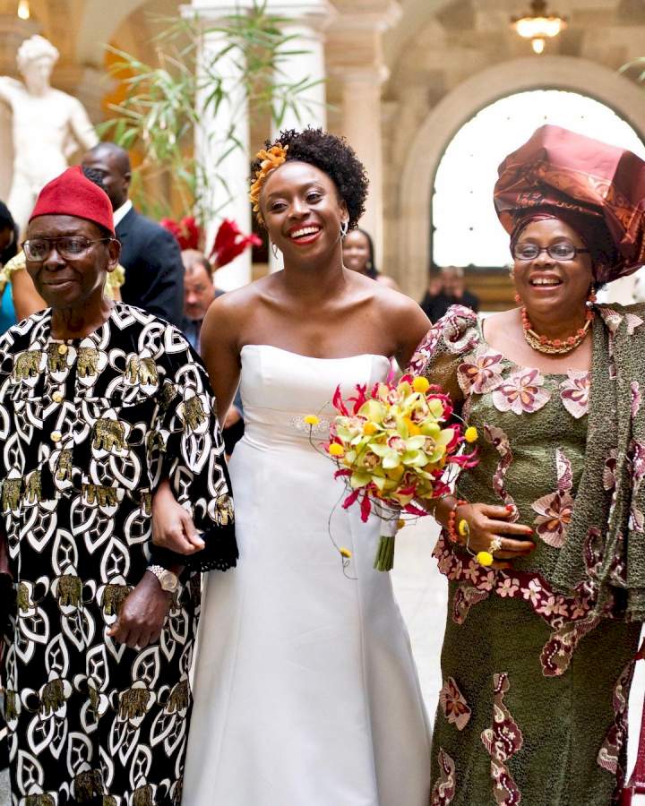 'I have always felt that western wedding traditions sideline the mother of the bride' - Chimamanda Adichie